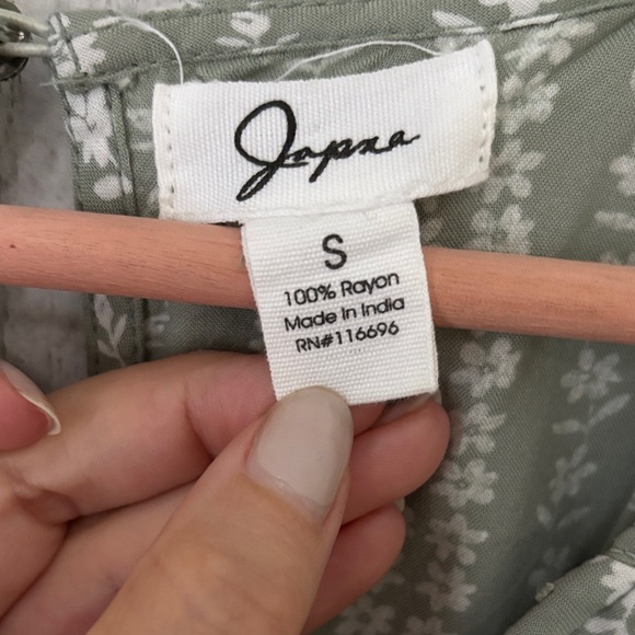 Japna Olive Floral Striped Jumpsuit - Picture 3 of 9